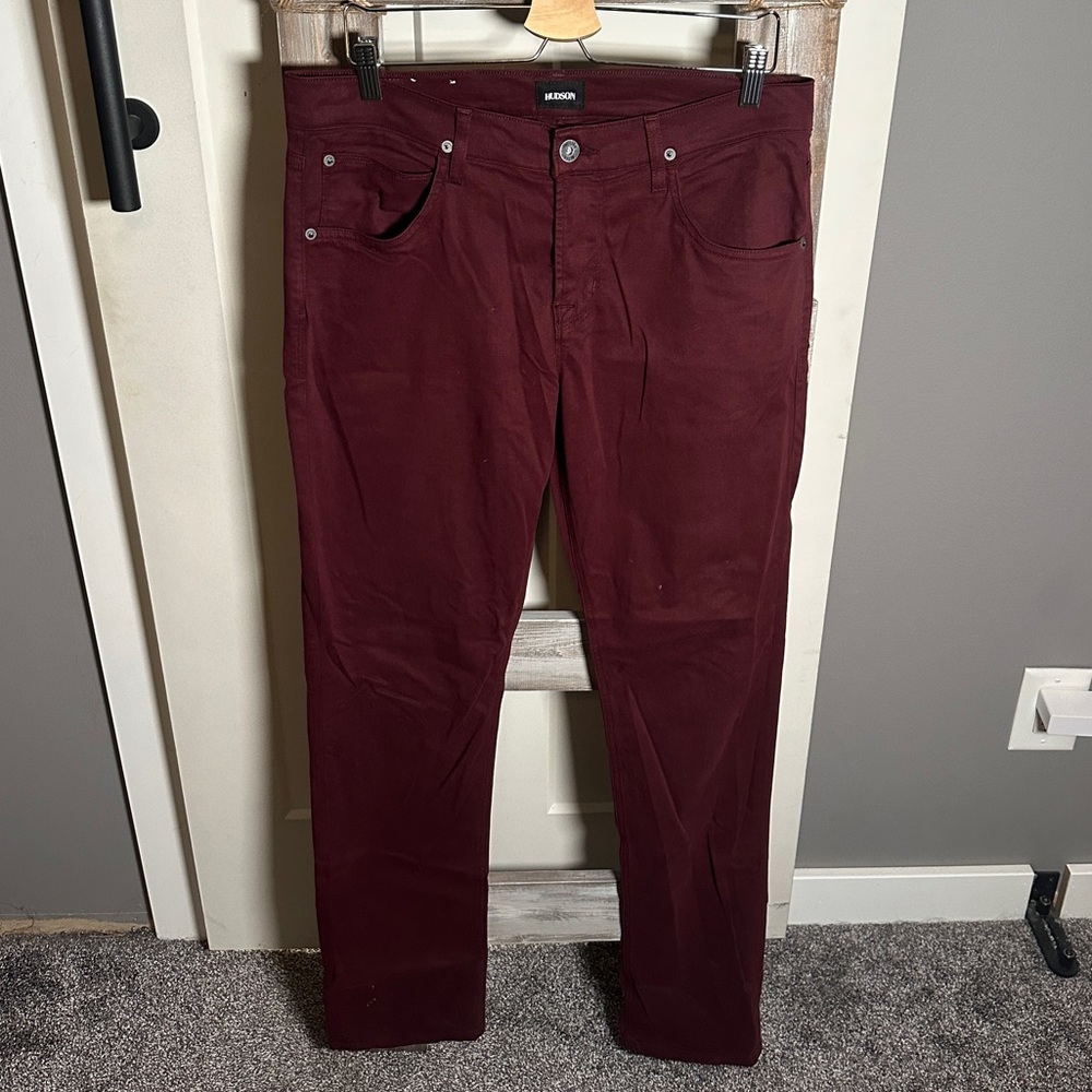 Hudson Men’s Maroon Jeans | Size 33